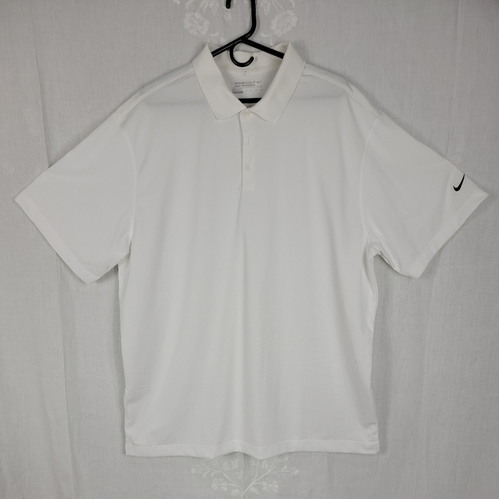 Nike Golf Mens Tech Basic Polo Golf Shirt Size XXL White Dri-Fit